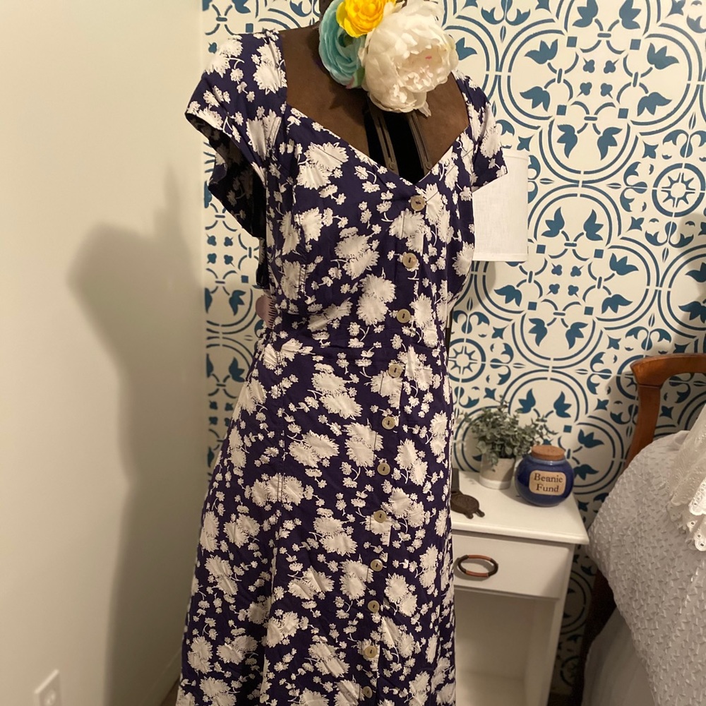 Anthropology+ maxi dress 24 X-cross back